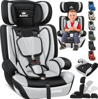 KIDIZ kinderautostoeltje kuip grijs groep 1/2/3 9-36 kg