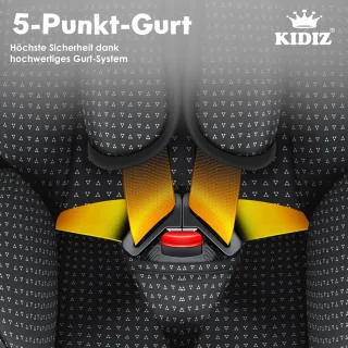 KIDIZ Kinderautostoeltje Kuip Zwart 9-36 kg Gr. 1/2/3