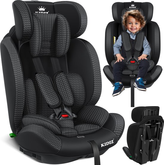 KIDIZ Kinderautostoeltje Kuip Zwart 9-36 kg Gr. 1/2/3