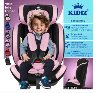 KIDIZ Premium Kinderautostoel Groep 1-3