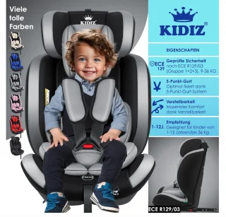 KIDIZ Premium Kinderautostoel Groep 1-3