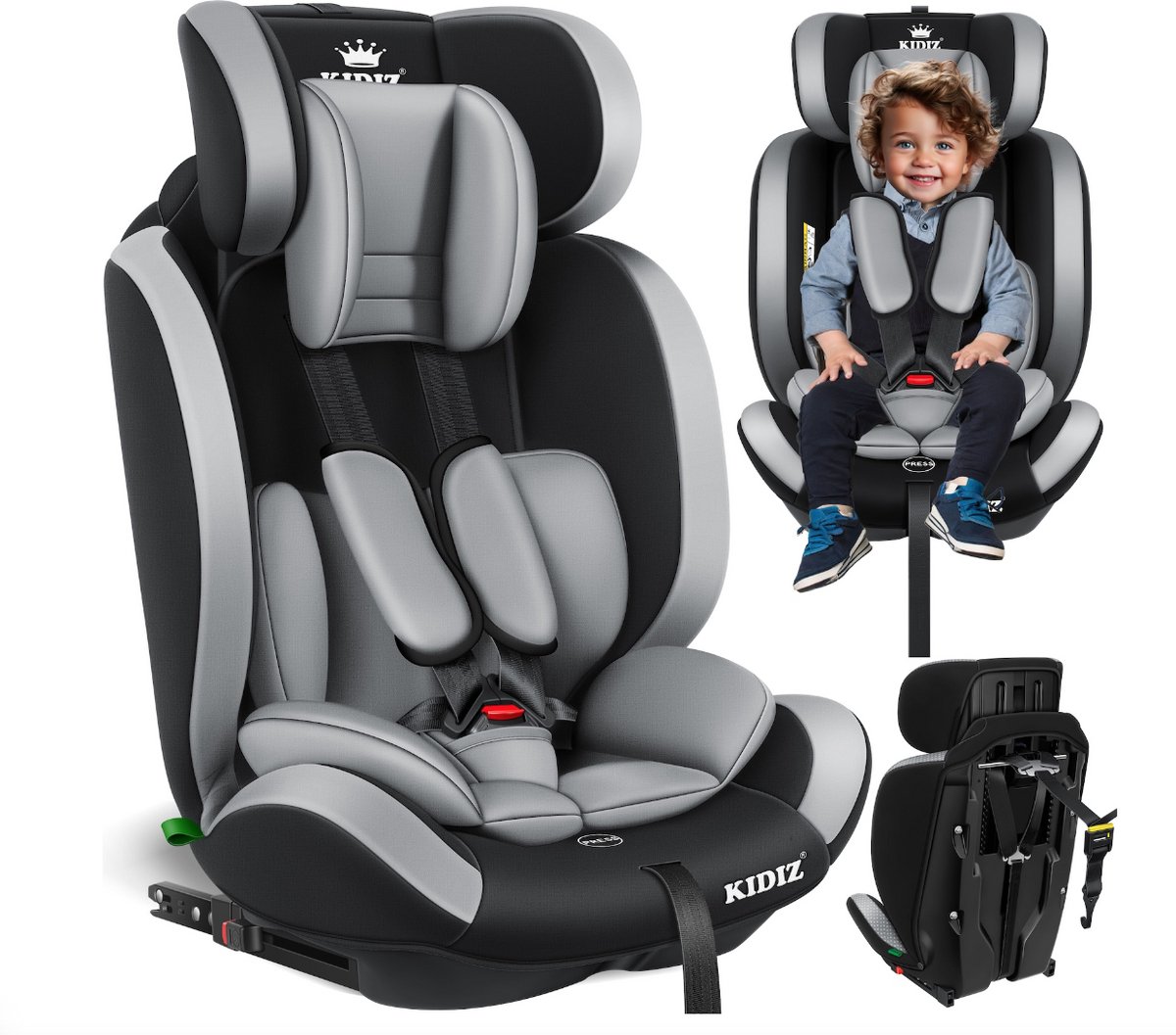 KIDIZ Premium Kinderautostoel Groep 1-3