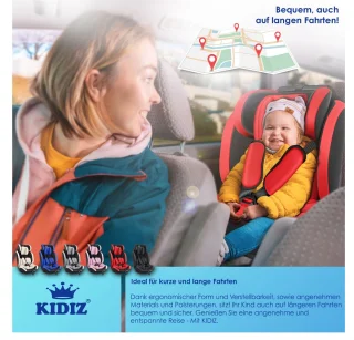 KIDIZ Premium Kinderautostoel Groep 1+2+3