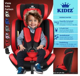 KIDIZ Premium Kinderautostoel Groep 1+2+3