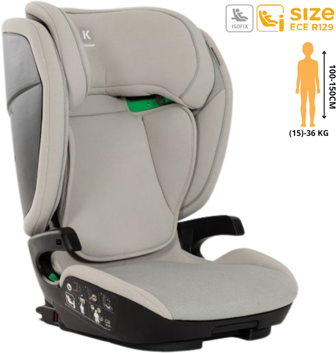 Kidsriver Omega-S Autostoeltje Clay