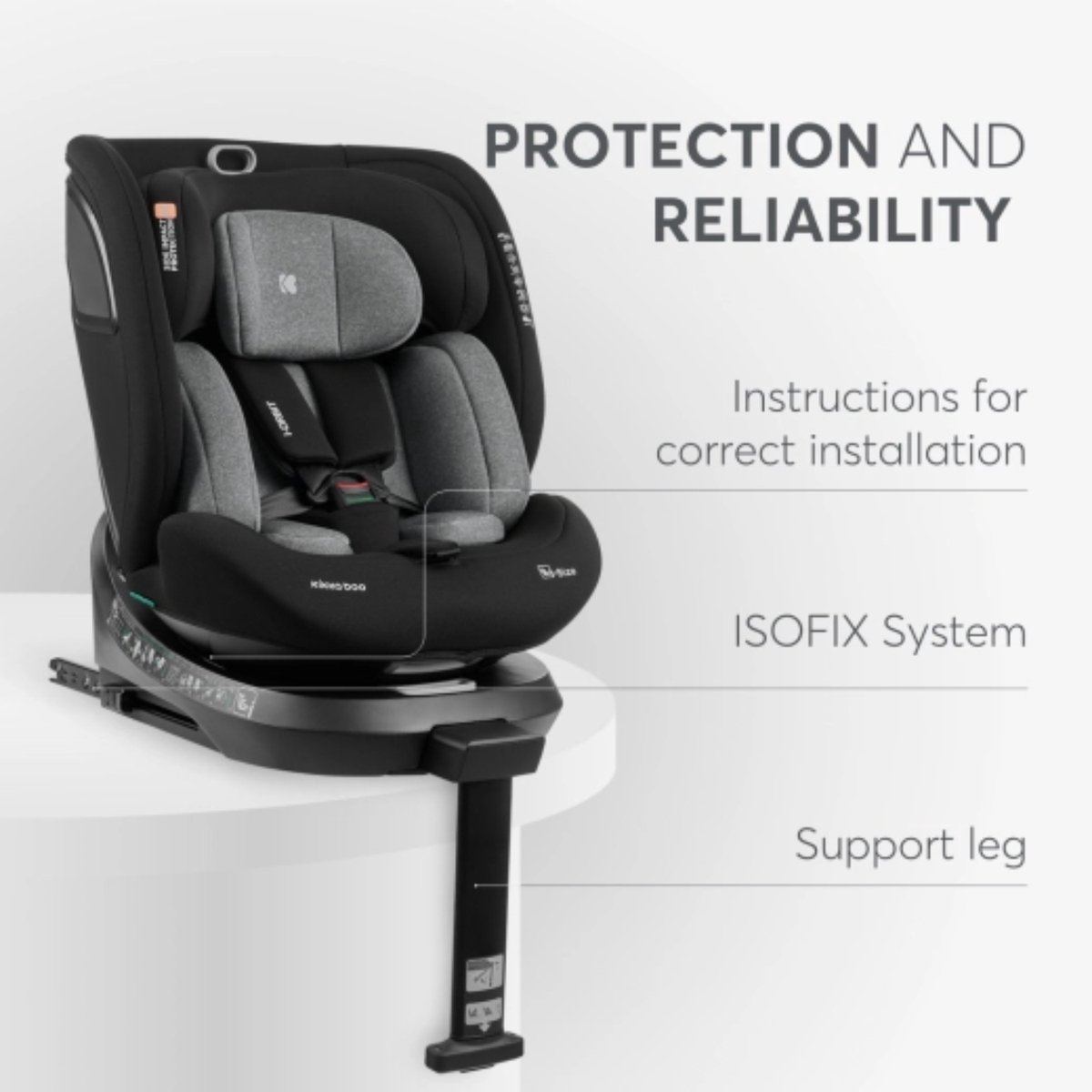 Kikkaboo i-Orbit Autostoel Donker Grijs