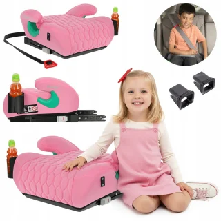 Kinder autostoelverhoger ISOFIX 125-150 cm Roze