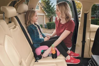 Kinder autostoelverhoger ISOFIX 125-150 cm Roze