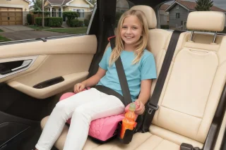 Kinder autostoelverhoger ISOFIX 125-150 cm Roze