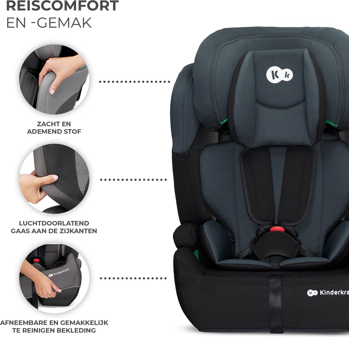 Kinderkraft Comfort Up I-Size autostoel groep 1/2/3 zwart