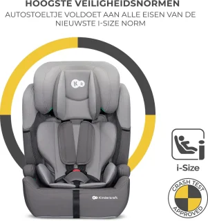 Kinderkraft COMFORT UP I-SIZE autostoel met auto-organizer – grijs