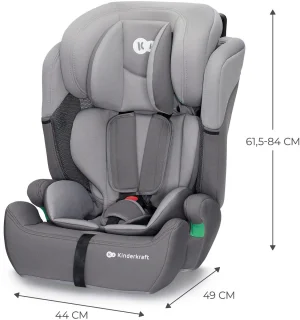 Kinderkraft COMFORT UP I-SIZE autostoel met auto-organizer – grijs