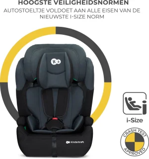 Kinderkraft COMFORT UP I-SIZE autostoeltje + auto-organizer – 9 tot 36 kg – zwart