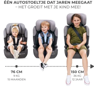 Kinderkraft COMFORT UP I-SIZE autostoeltje + auto-organizer – 9 tot 36 kg – zwart