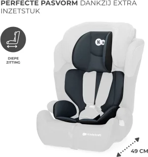 Kinderkraft COMFORT UP I-SIZE autostoeltje + auto-organizer – 9 tot 36 kg – zwart