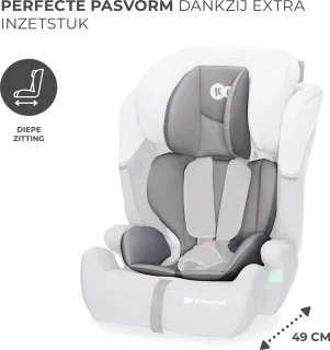 Kinderkraft Comfort Up i-Size autostoeltje - grijs
