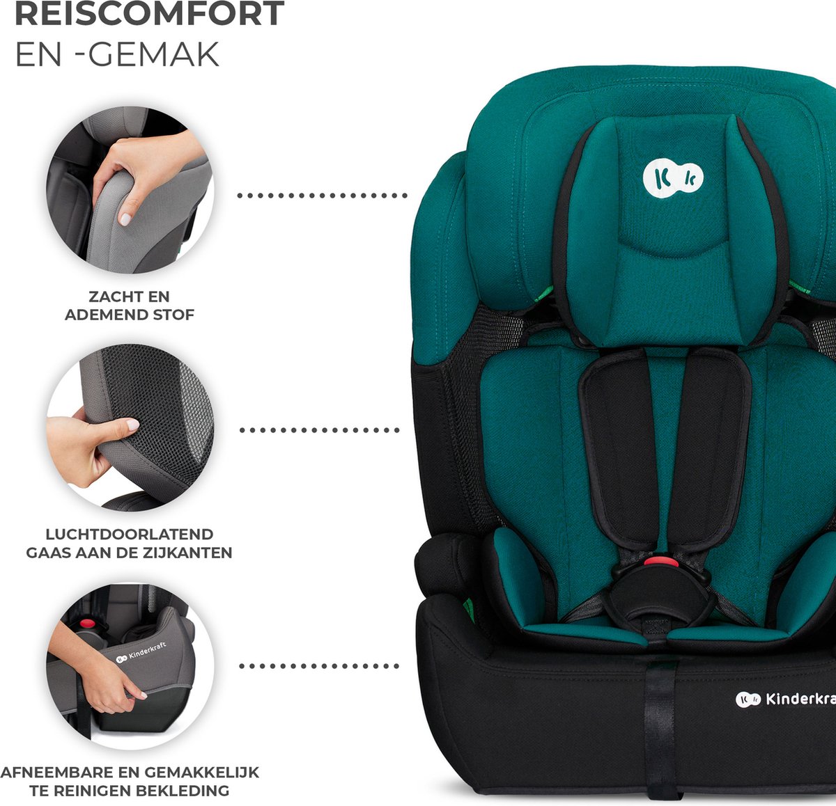 Kinderkraft COMFORT UP I-SIZE Autostoeltje Groen 9-36 kg groep 1/2/3