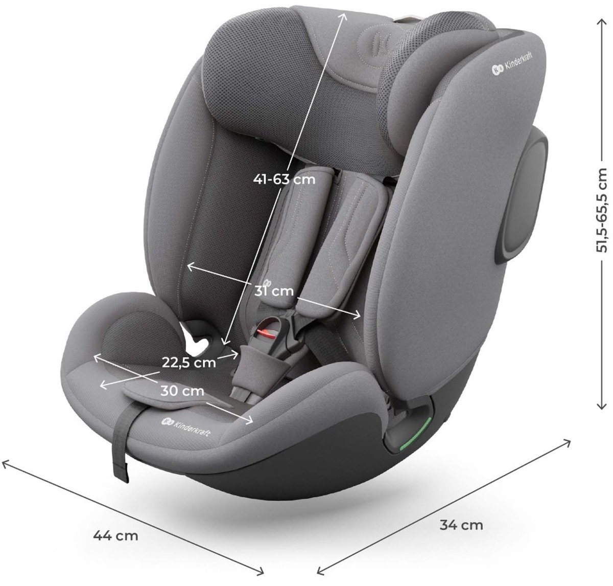 Wat vinden we goed aan de Kinderkraft ENDURA SAFE Autostoel ISOFIX Grijs