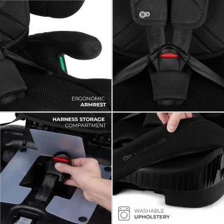 Kinderkraft FIX2GO I-SIZE ISOFIX Autostoel 76–150 cm Zwart
