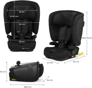 Kinderkraft FIX2GO I-SIZE ISOFIX Autostoel 76–150 cm Zwart