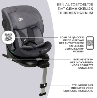 Kinderkraft I-360 I-SIZE Autostoeltje Grijs