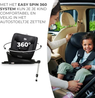 Kinderkraft I-360 I-SIZE Autostoeltje Zwart 0-36 kg Isofix