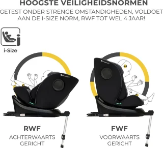 Kinderkraft I-360 I-SIZE Autostoeltje Zwart 0-36 kg Isofix