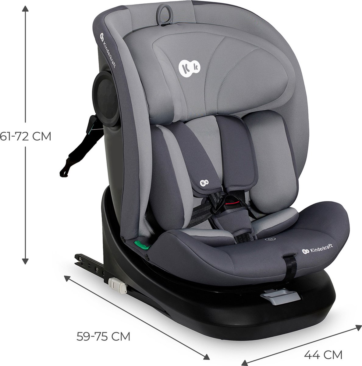 Kinderkraft I-GROW I-SIZE Autostoel Grijs