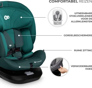 Kinderkraft I-GROW I-SIZE Autostoeltje - Groen