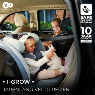 Kinderkraft I-GROW I-SIZE Autostoeltje Zwart