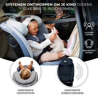 Kinderkraft I-GROW I-SIZE Autostoeltje Zwart