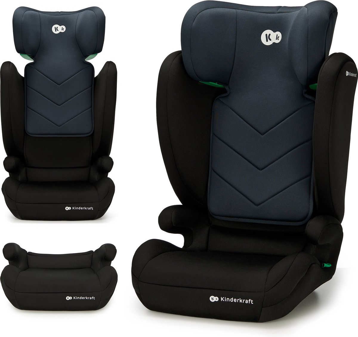 De Kinderkraft I-SPARK 2-in-1 autostoel zwart in één oogopslag