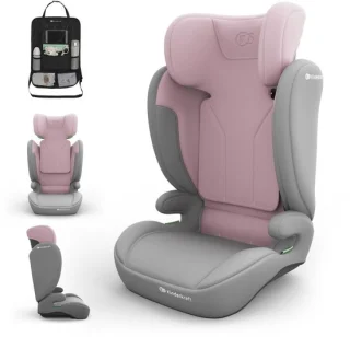 Kinderkraft I-SPARK 2 PLUS i-Size autostoel met auto-organizer – 100-150 cm – roze