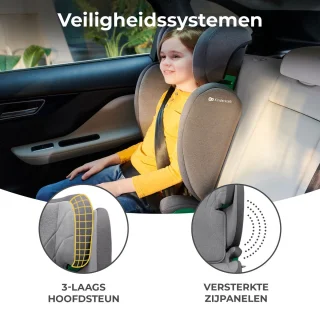 Kinderkraft JUNIOR FIX 2 I-SIZE Autostoeltje Grijs
