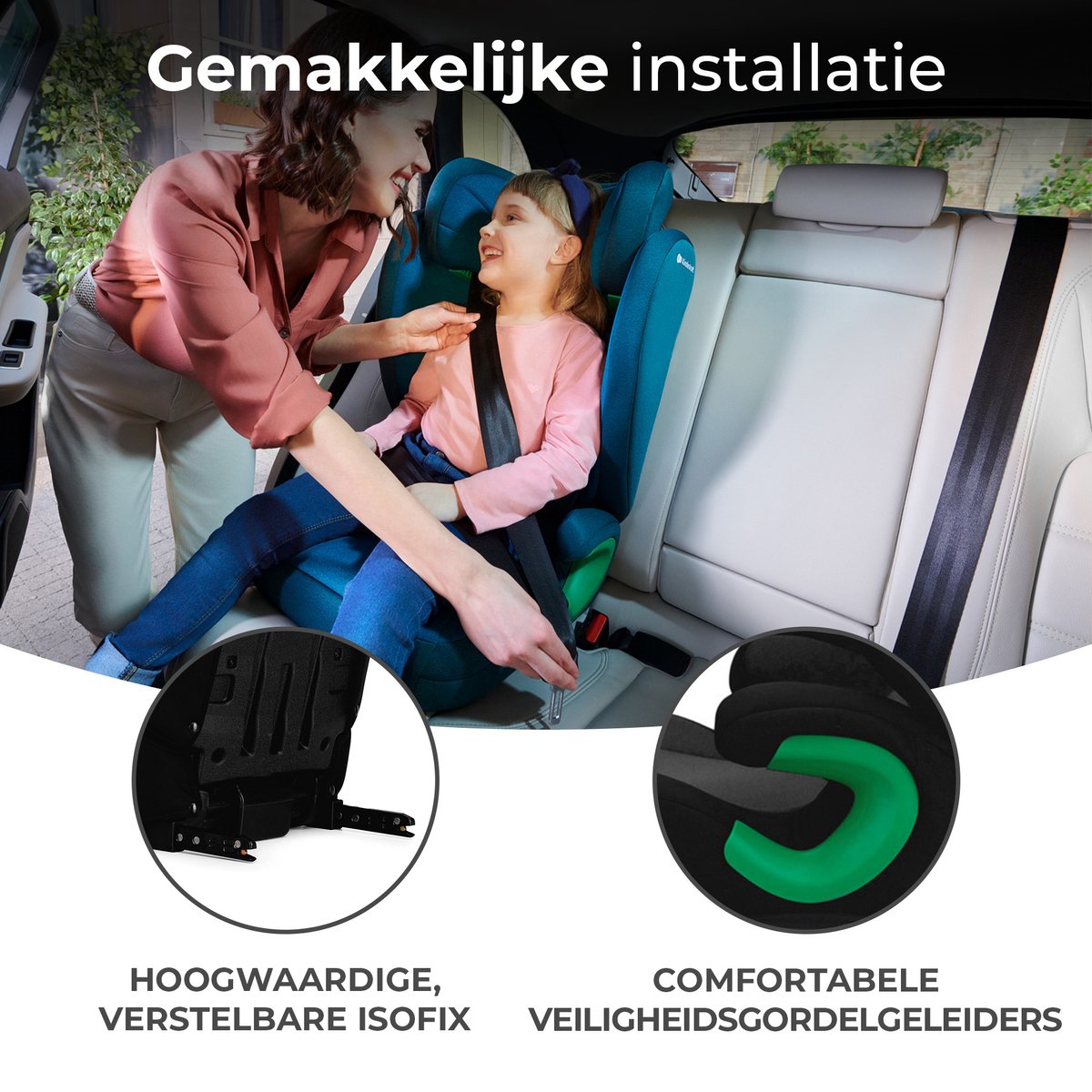Kinderkraft JUNIOR FIX 2 I-SIZE Autostoeltje Zwart