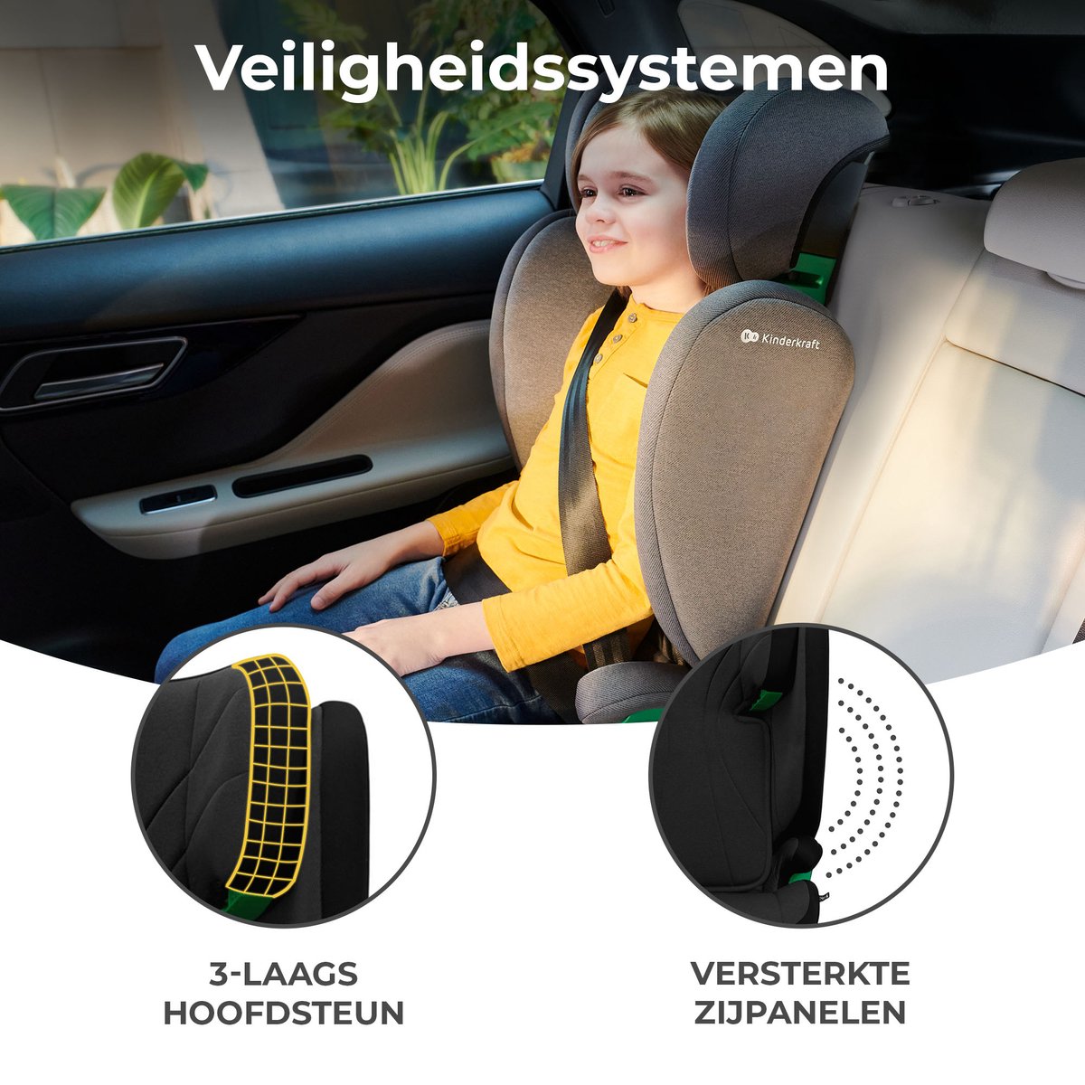 Kinderkraft JUNIOR FIX 2 I-SIZE Autostoeltje Zwart