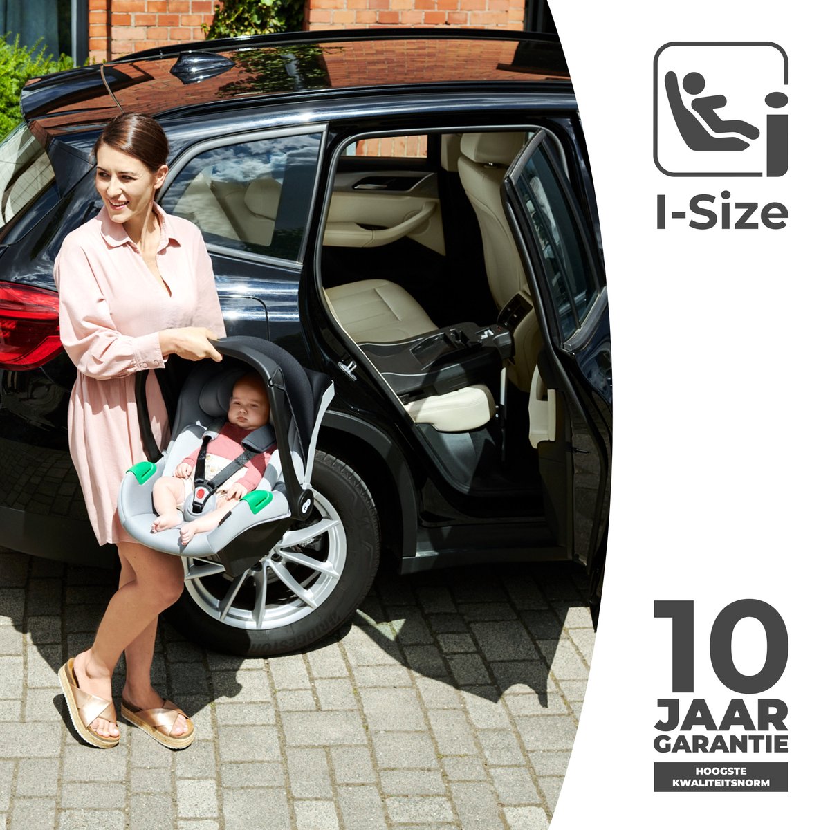 Kinderkraft Mink FX Isofix met Mink Pro autostoeltje Grijs