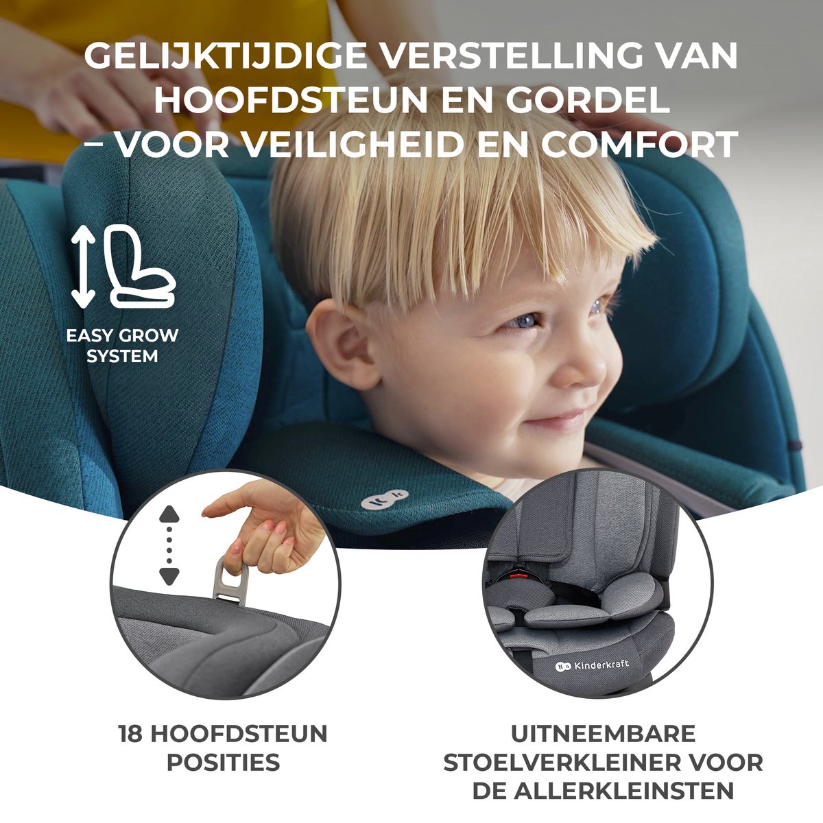 Kinderkraft ONETO3 I-SIZE Autostoeltje Bleuw