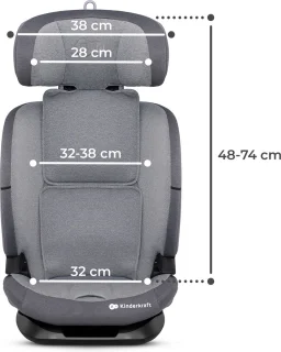 Kinderkraft ONETO3 I-SIZE Autostoeltje Grijs Isofix