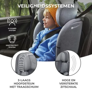 Kinderkraft ONETO3 I-SIZE Autostoeltje Grijs Isofix