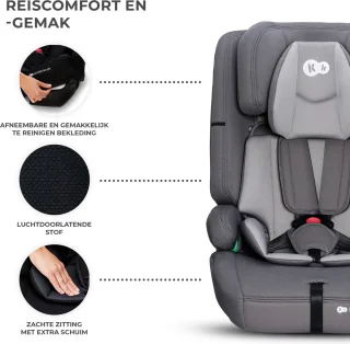 Kinderkraft Safety Fix2 i-Size Autostoeltje Grijs 9-36 kg