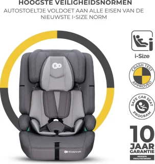 Kinderkraft Safety Fix2 i-Size Autostoeltje Grijs 9-36 kg