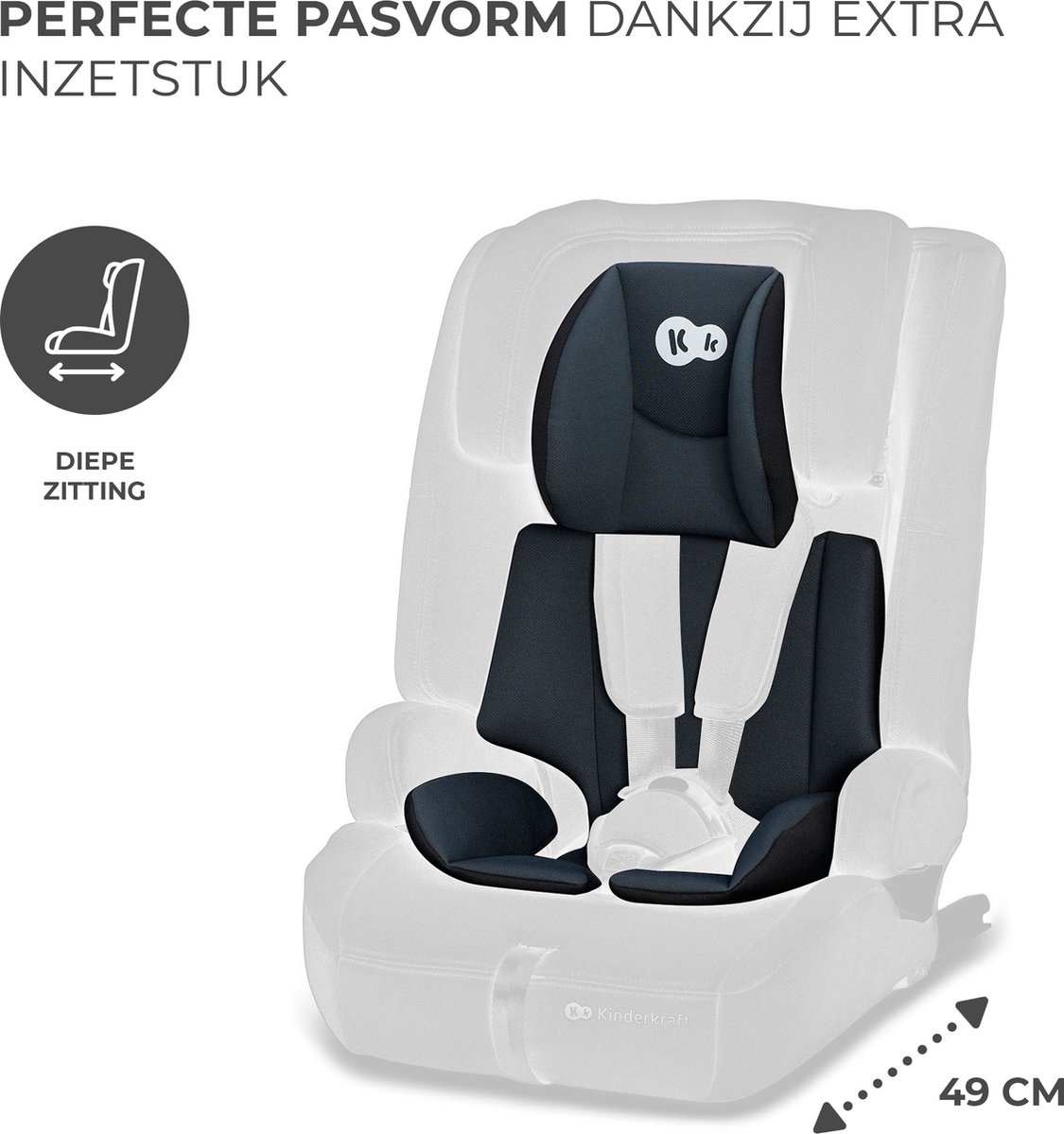 Kinderkraft SAFETY FIX2 I-SIZE Autostoeltje Zwart 9-36 kg