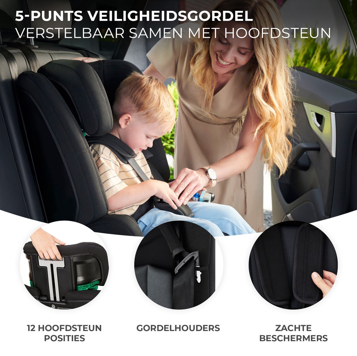 Kinderkraft SAFETY FIX2 I-SIZE Autostoeltje Zwart 9-36 kg
