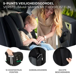 Kinderkraft SAFETY FIX2 I-SIZE Autostoeltje Zwart 9-36 kg