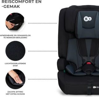 Kinderkraft SAFETY FIX2 I-SIZE Autostoeltje Zwart 9-36 kg