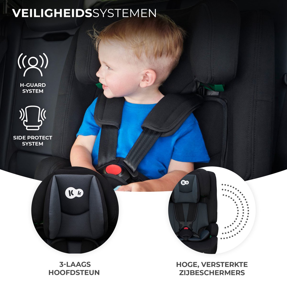 Kinderkraft SAFETY FIX2 I-SIZE Autostoeltje Zwart 9-36 kg