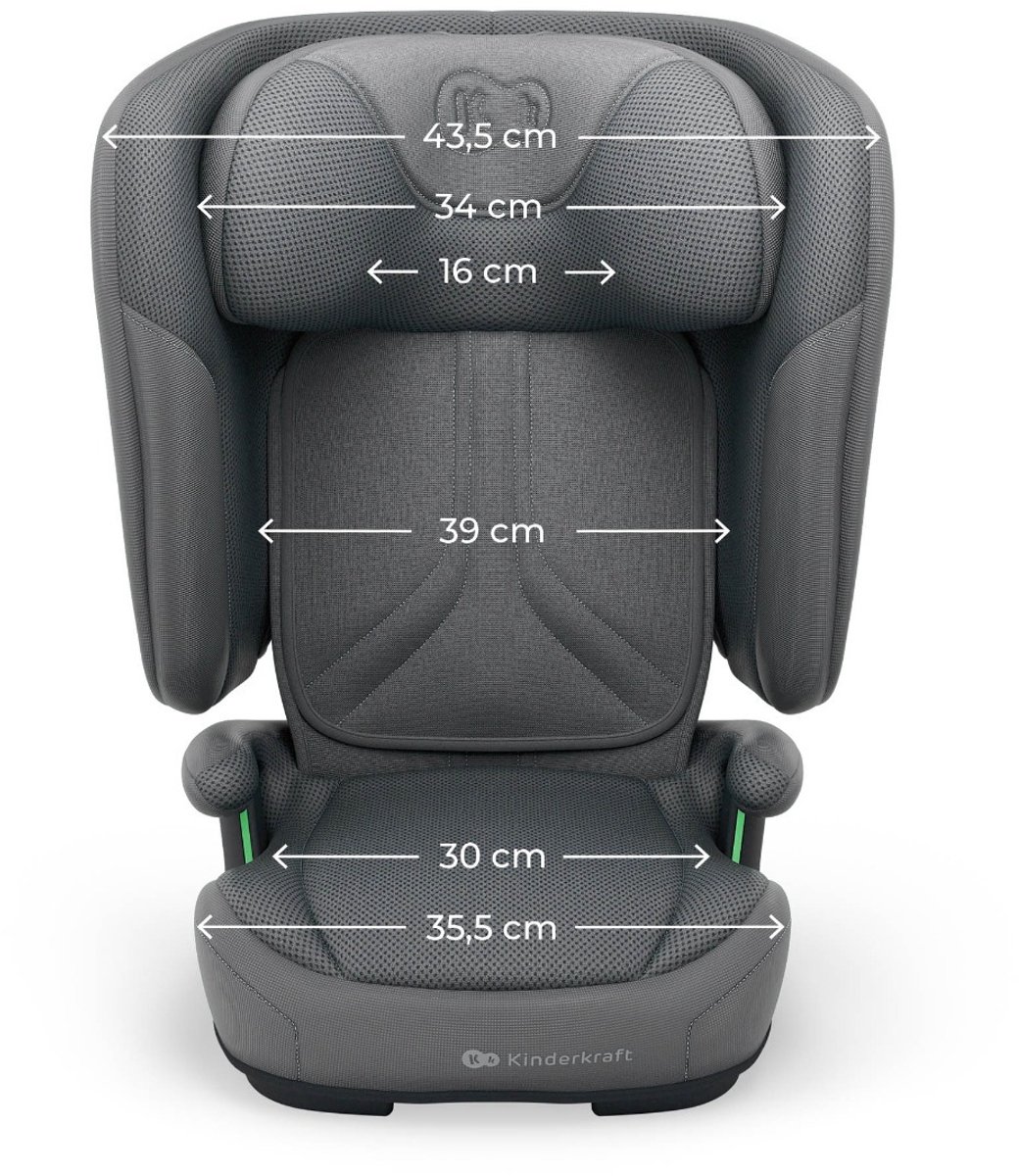 Wat vinden we goed aan de Kinderkraft UNITY 2 Autostoel Grijs 100-150 cm