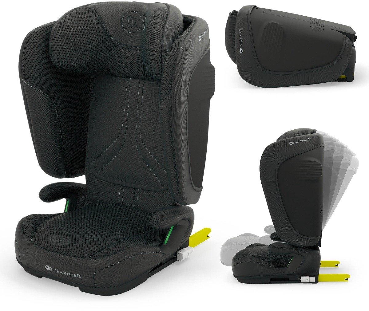 De Kinderkraft UNITY 2 Autostoel Zwart 100-150 cm in één oogopslag