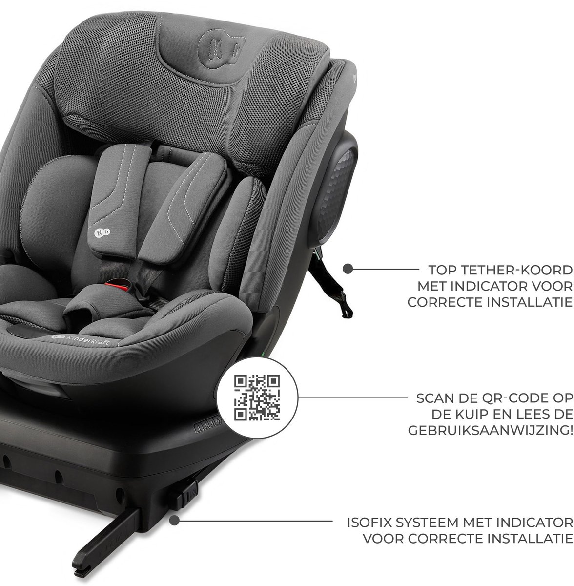 Kinderkraft XPEDITION 3 i-Size Autostoel Grijs